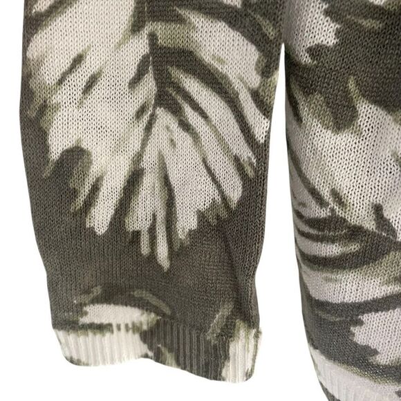 J Jill Green Palm Linen Modal Lightweight Sweater Top Women’s Size Small - Picture 5 of 6